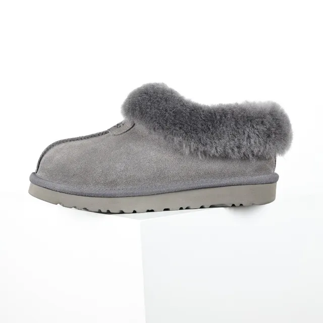 UGG Tasman Cinza Camurça Superior Colar em Shearling Tênis Casuais 9