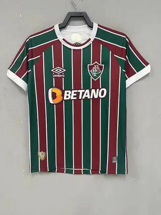 Umbro Fluminense FC Home Burgundy Green Vertical Striped Jersey 2