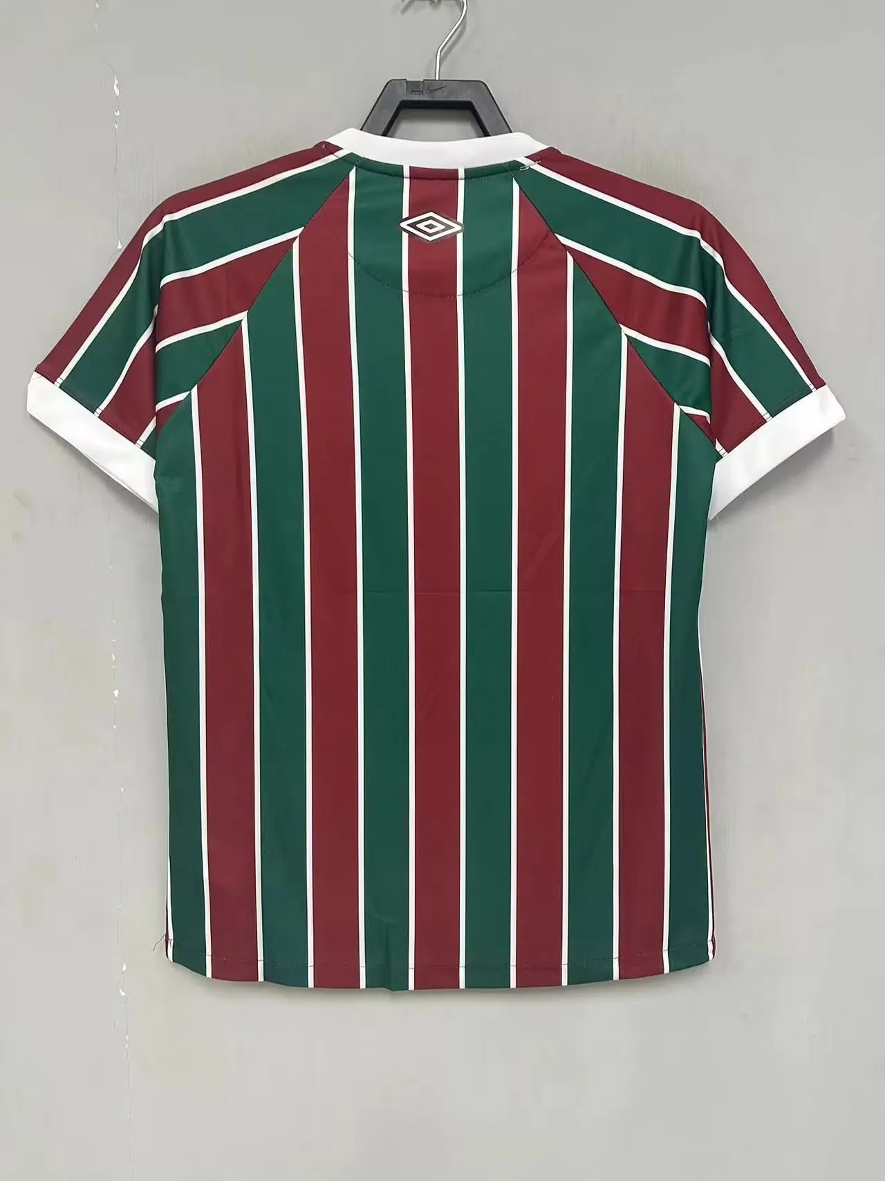 Umbro Fluminense FC Home Burgundy Green Vertical Striped Jersey 3