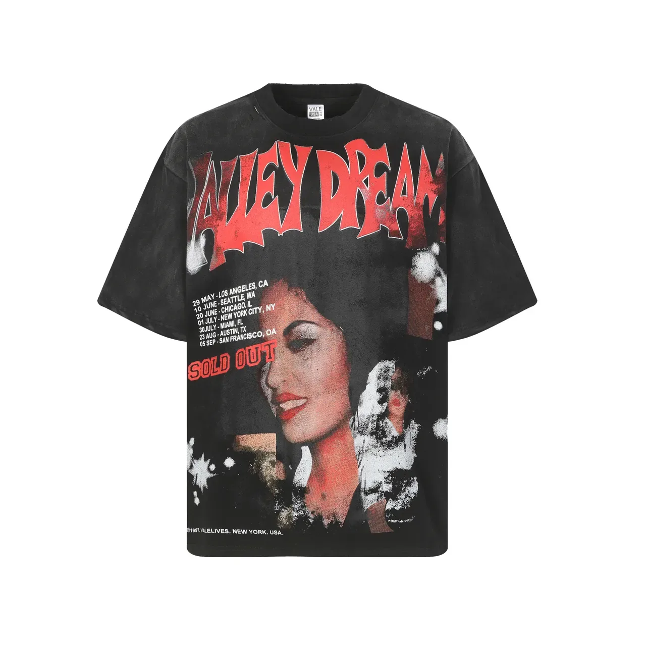 Vale Forever Distressed Valley Dream Tour Graphic T-Shirt 5