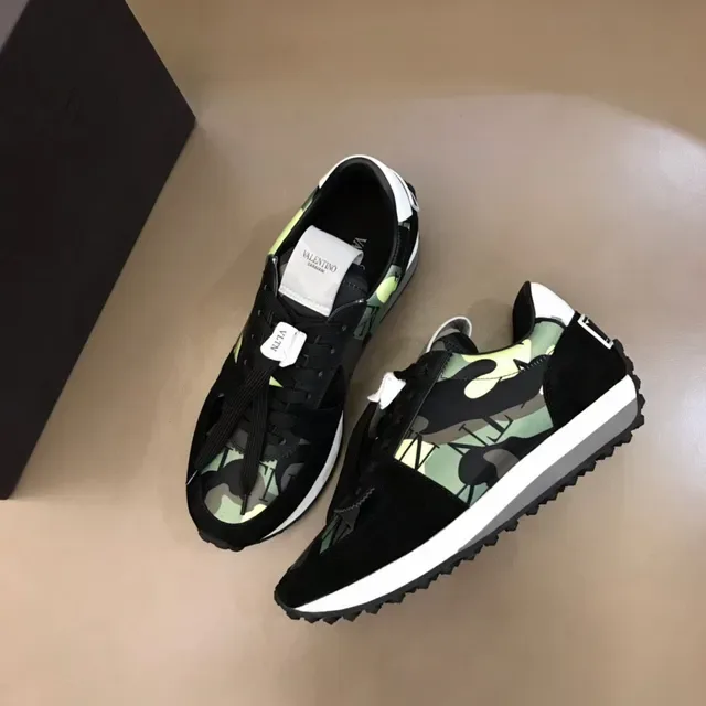 Sneakers Lifestyle Valentino Noir Multicolore Imprimé Camouflage Panneau Latéral Daim et Synthétique 8