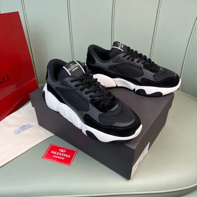 Valentino Black White Sole Mixed-Material Upper Chunky Sneakers 8