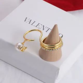 Valentino Gold White Pearl Accent Ring