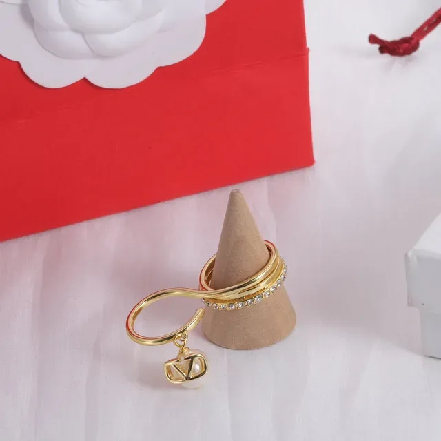 Valentino Gold White Pearl Accent Ring 2