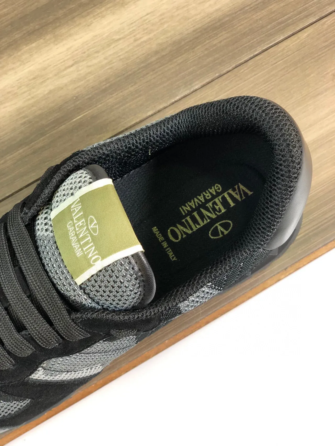 Valentino Rockstud Camo Mesh and Suede Lifestyle Sneakers 2