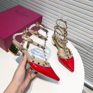 Valentino Rockstud Red Patent Leather Studded Pumps