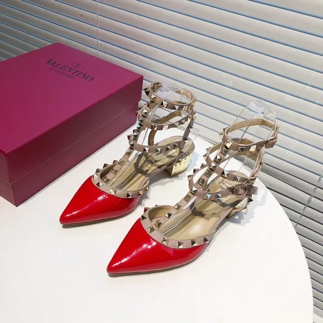 Valentino Rockstud Red Patent Leather Studded Pumps 2