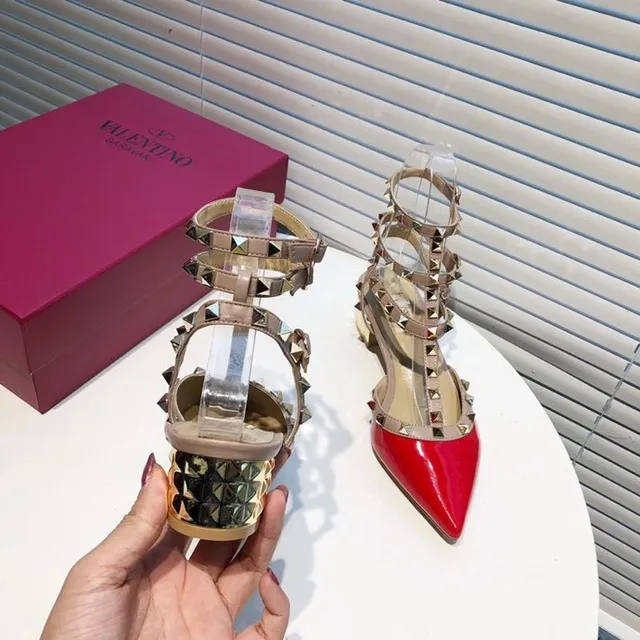 Valentino Rockstud Red Patent Leather Studded Pumps 3