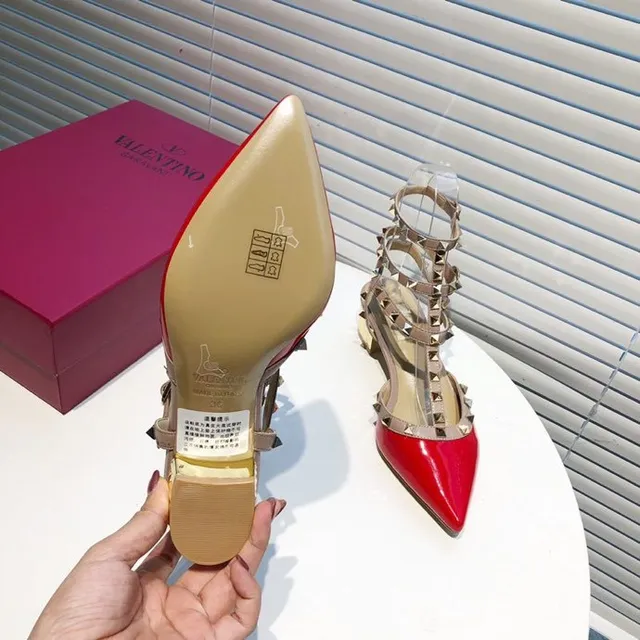 Valentino Rockstud Red Patent Leather Studded Pumps 4