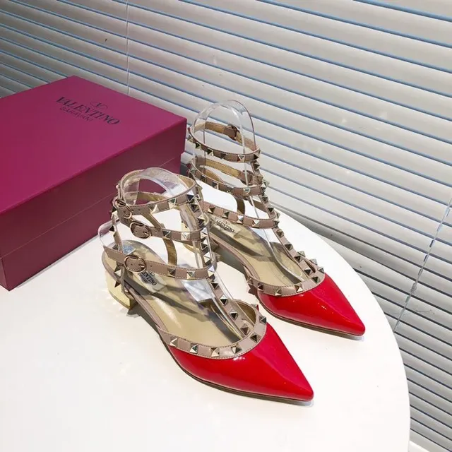 Valentino Rockstud Red Patent Leather Studded Pumps 6