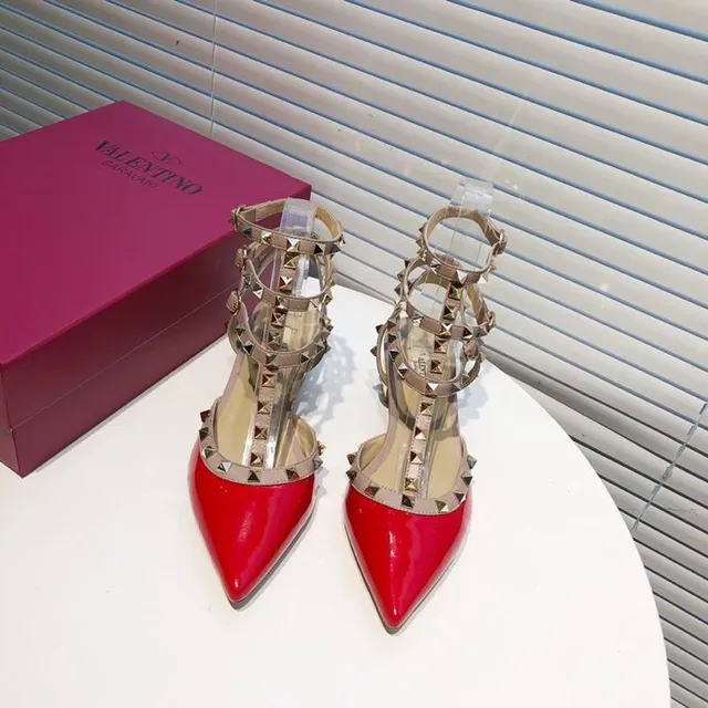 Valentino Rockstud Red Patent Leather Studded Pumps 7
