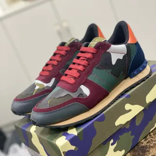 Valentino Rockstud Runner Camouflage Multicolor Lifestyle Sneakers