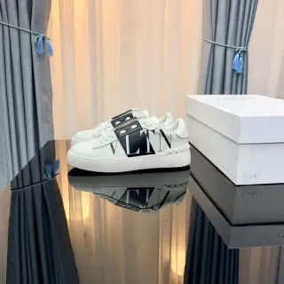 Valentino Rockstud VLTN White Black Logo Lifestyle Sneakers