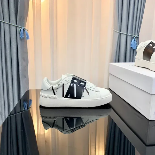 Valentino Rockstud VLTN White Black Logo Lifestyle Sneakers 6