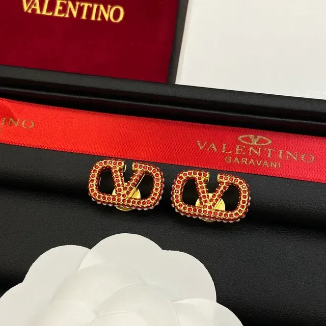Valentino VLTN Collier Chaîne Or Rouge Motif Logo 6