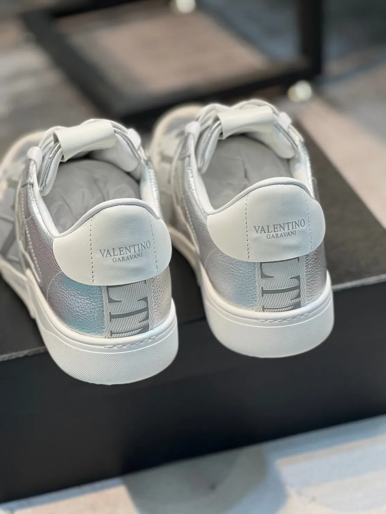 Valentino VLTN Metallic Silver Lifestyle Sneakers 2