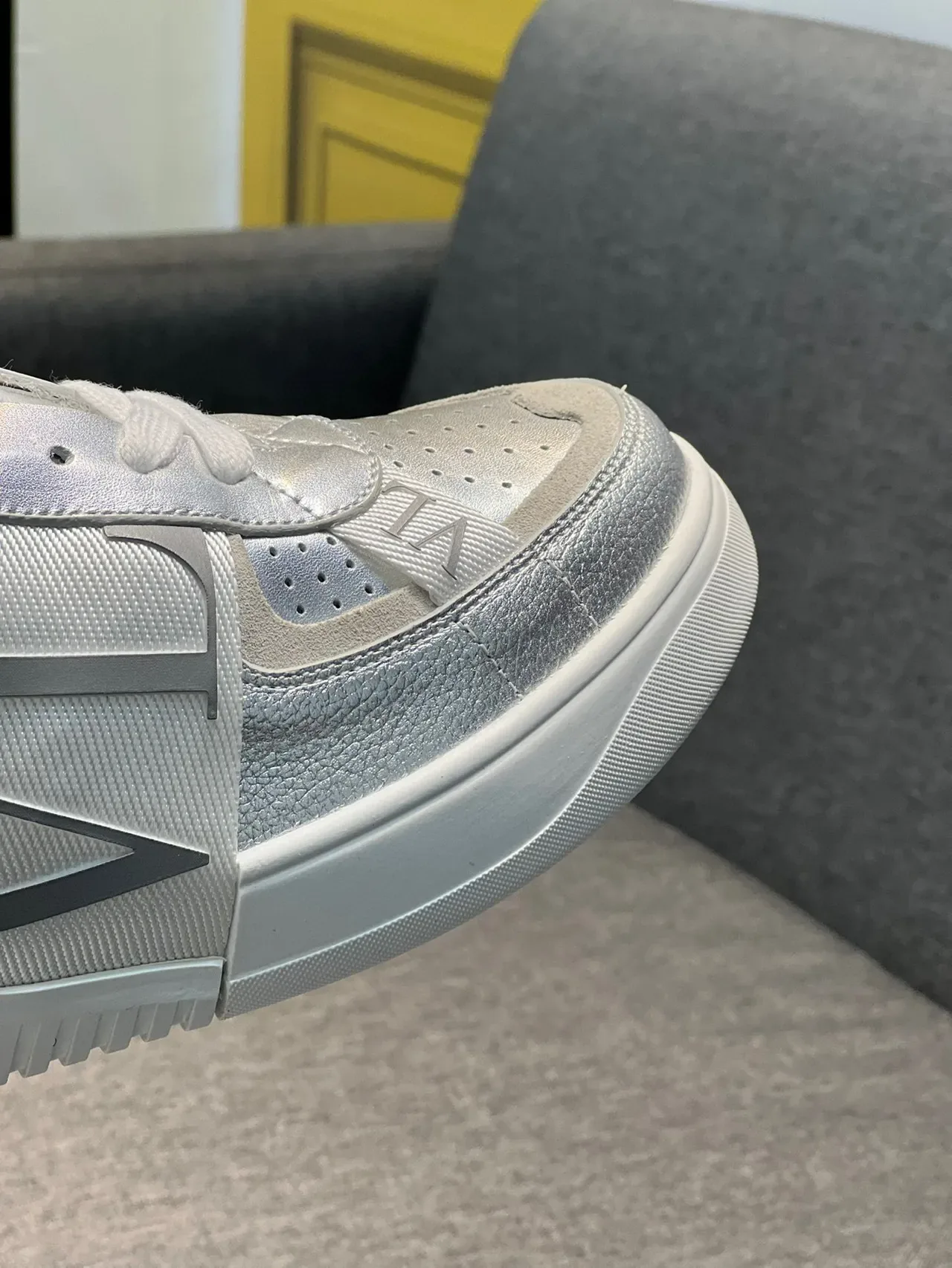 Valentino VLTN Metallic Silver Lifestyle Sneakers 3