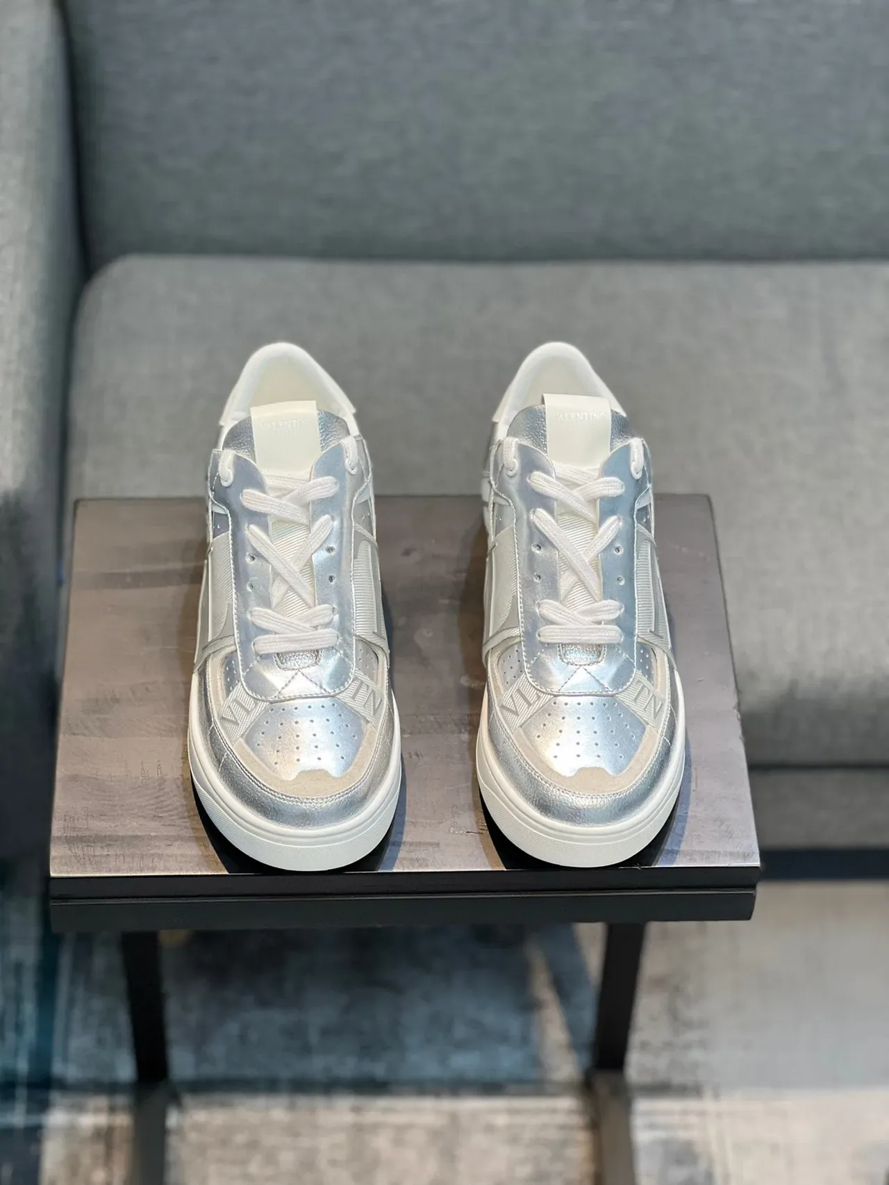 Valentino VLTN Metallic Silver Lifestyle Sneakers 4