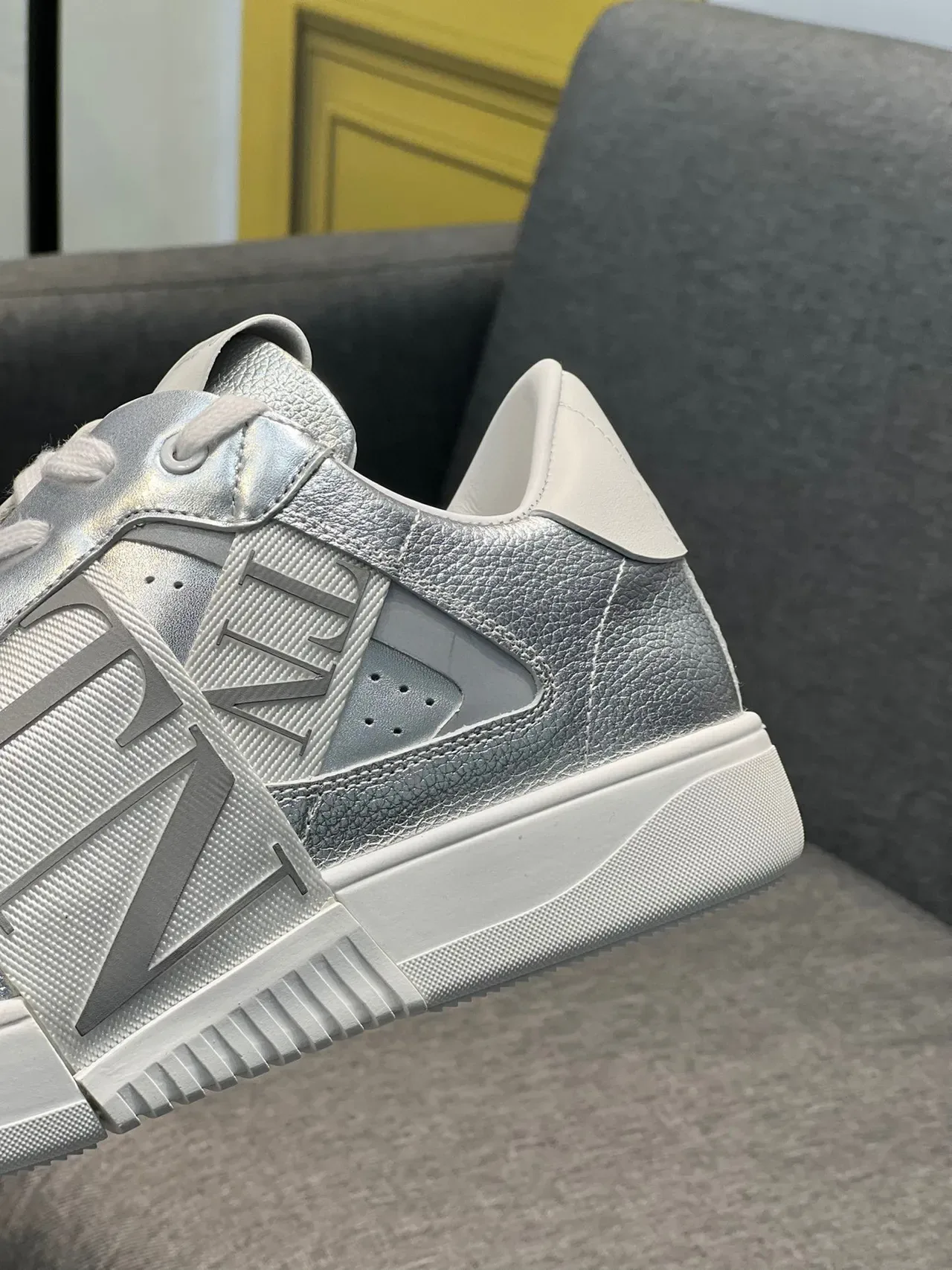 Valentino VLTN Metallic Silver Lifestyle Sneakers 7