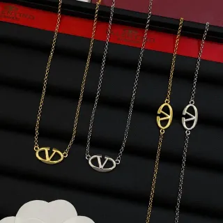Valentino VLTN Oval Logo Pendant Necklace