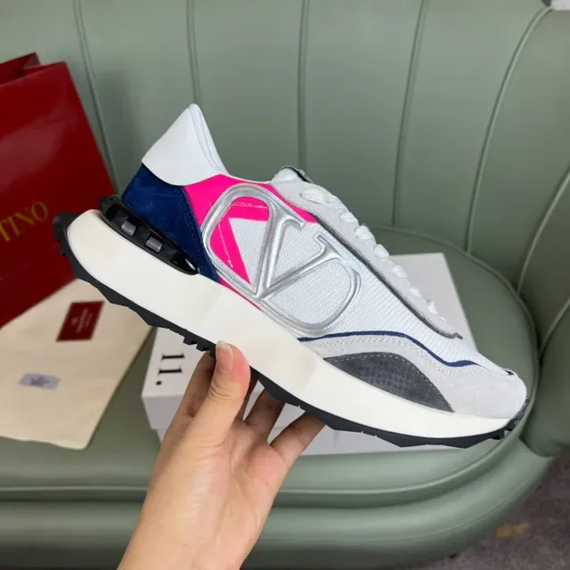 Valentino VLTN Runner Blancas Rosas Marinas Zapatillas Lifestyle 4