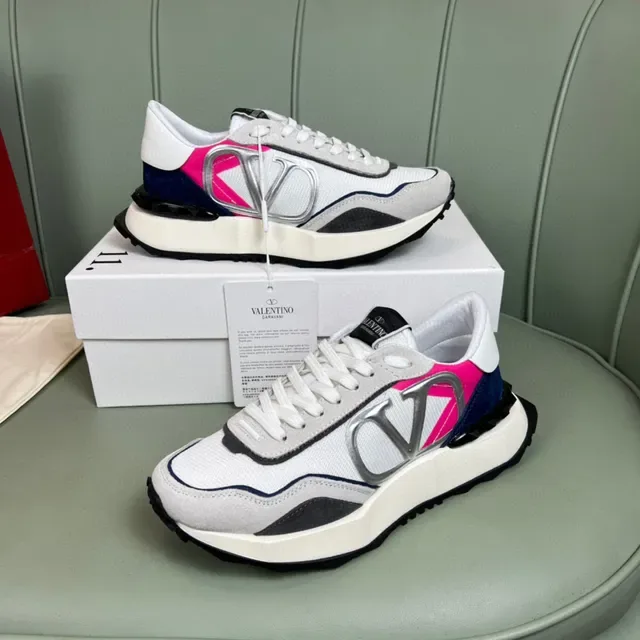 Valentino VLTN Runner Blancas Rosas Marinas Zapatillas Lifestyle 7