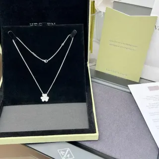 Van Cleef & Arpels Alhambra Clover Pavé Diamond Necklace