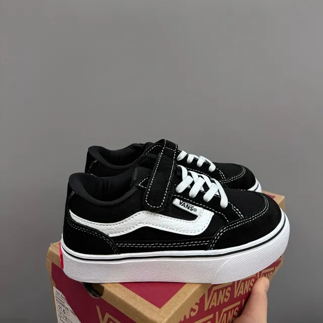 Vans Era Kids Black and White Checkerboard Skateboard Shoes 20