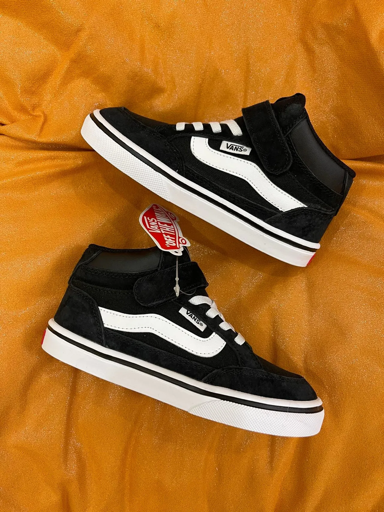 Vans Sk8-Hi Kids Black and White Skateboard Shoes 22