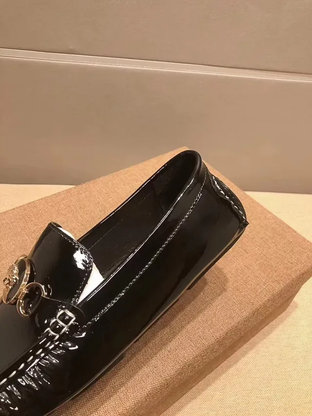 Versace Chain Reaction Noir Brillant Medusa Horsebit Mocassins 3
