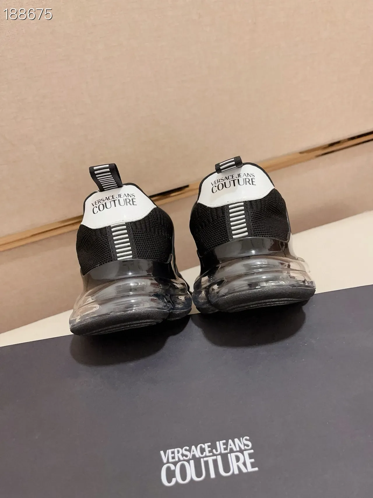 Versace Jeans Couture Tênis Lifestyle Pretos de Tricô 2