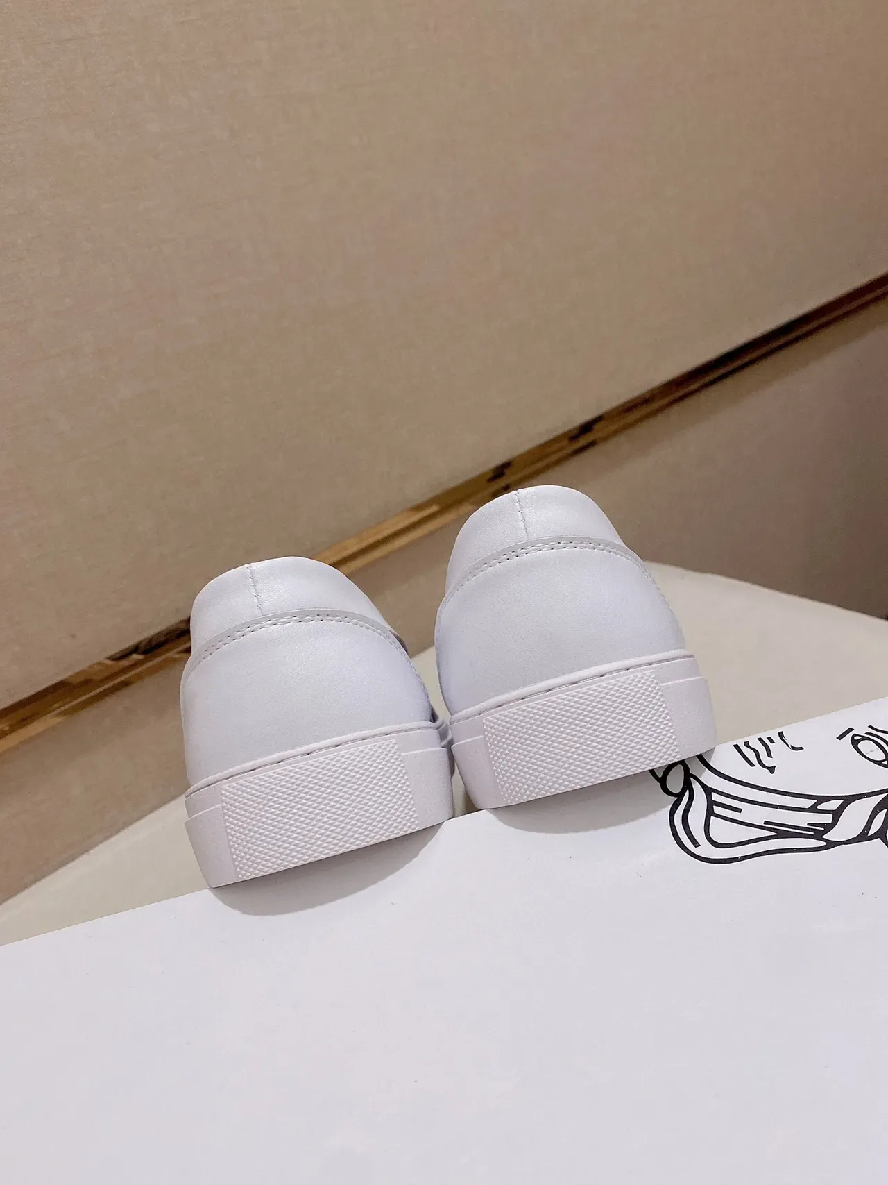 Versace White Multicolor Slip-On Baroque-Print Lifestyle Sneakers 3