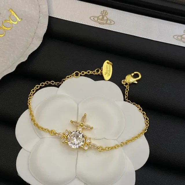 Vivienne Westwood Classic Orb Gold Transparent Chain Pendant Necklace 2