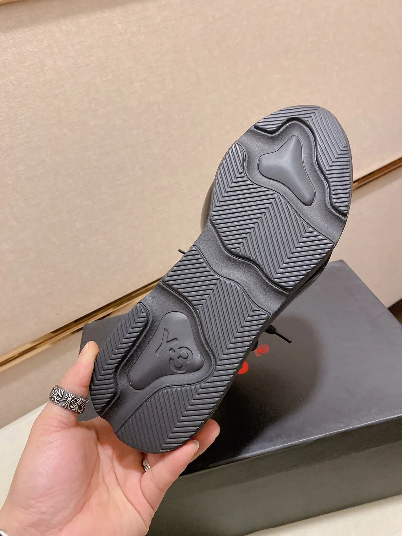 Yohji Yamamoto Y-3 Monochromatic Black Sculpted Lifestyle Sneaker 2