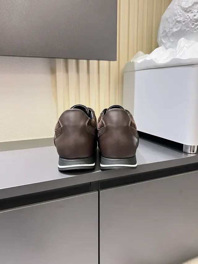 Zegna Tênis Lifestyle de Camurça e Malha Marrom 2