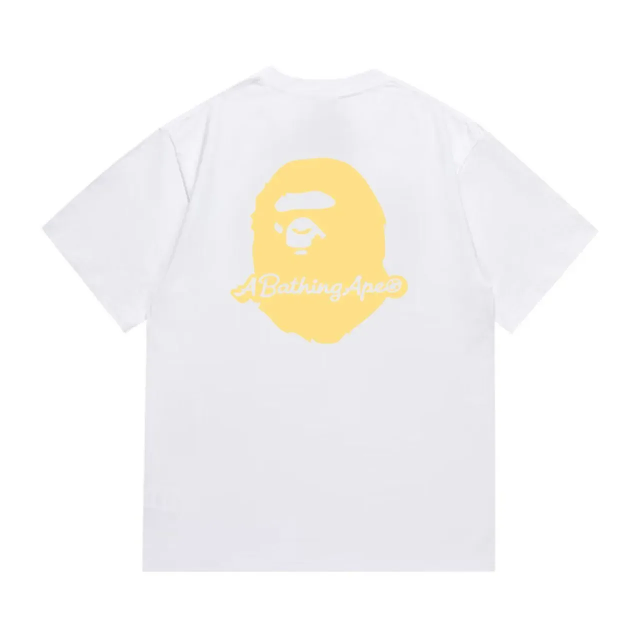 A Bathing Ape Arch Logo Black Yellow Blue T-Shirt 2