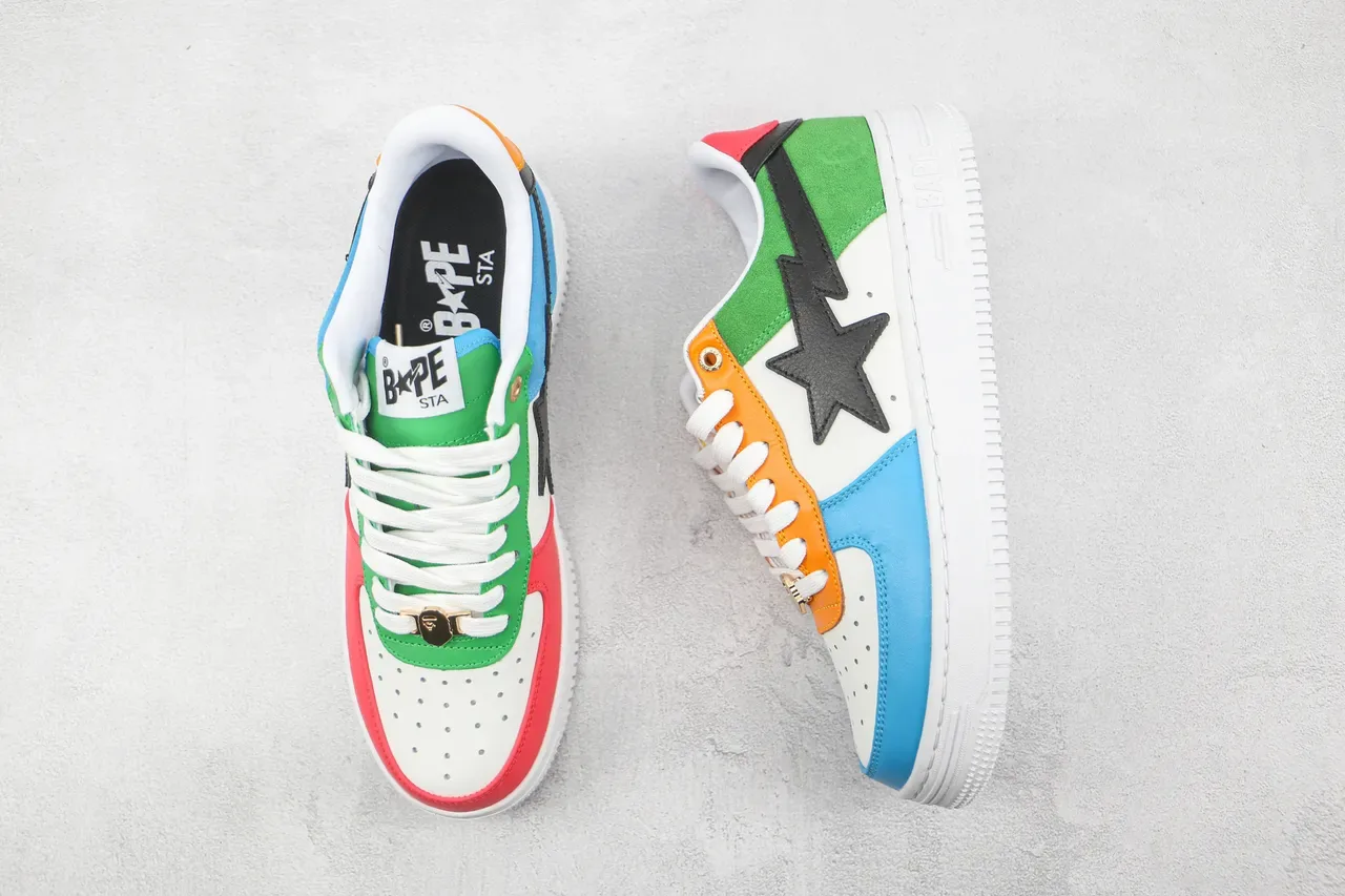 এ বাথিং এপ BAPE STA বহুরঙের প্যানেল লাইফস্টাইল স্নিকার 3
