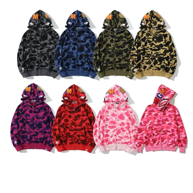 A Bathing Ape Shark Multicolor Full-Zip Hood Hoodie 1