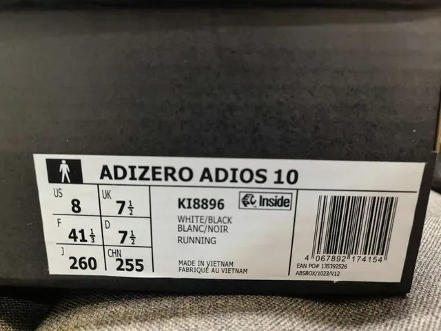 Adidas Adizero Adios 10 White Black Lifestyle Sneakers 2