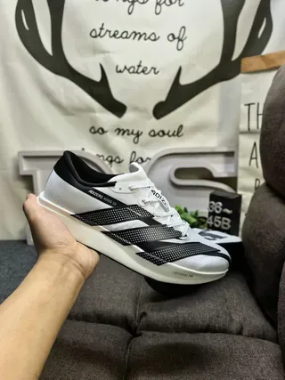 Adidas Adizero Adios 10 White Black Lifestyle Sneakers 5