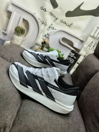 Adidas Adizero Adios 10 White Black Lifestyle Sneakers 7