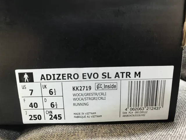 Adidas Adizero Evo SL ATR Sneakers Lifestyle Gris Clair 2