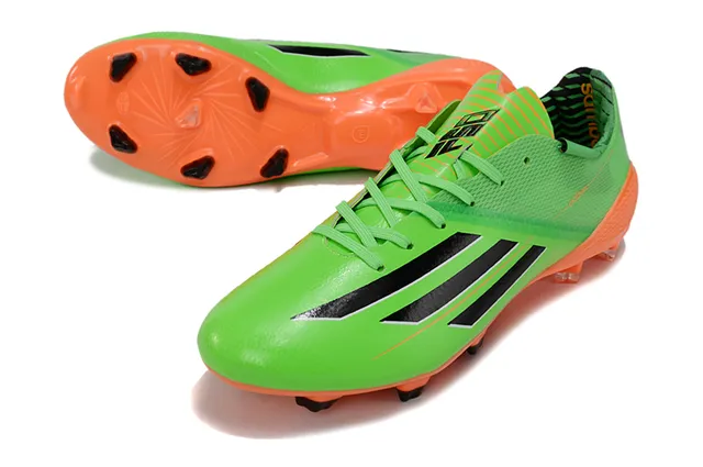 Adidas adizero সবুজ নারঙ্গি লো-কাট হালকা ফার্ম-গ্রাউন্ড ফুটবল জুতা 4