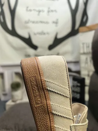 Adidas Beige Brown Suede Upper Strap Closure Loafer 3