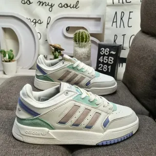 Adidas Beige Green Low-Top Layered Mesh-Synthetic Upper Lifestyle Sneakers