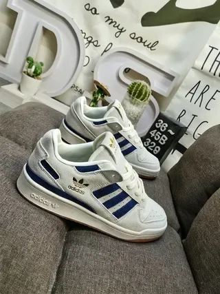 Adidas Beige Navy Low-Top Suede-Leather Mix Lifestyle Sneakers 9