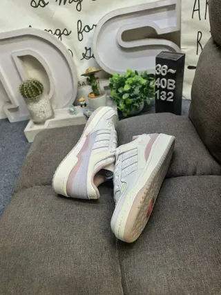 Adidas Beige Pink Low-Top Padded Collar Lifestyle Sneakers 6