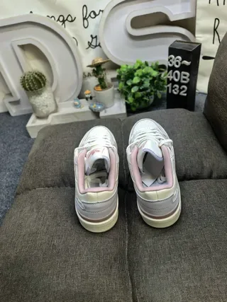 Adidas Beige Pink Low-Top Padded Collar Lifestyle Sneakers 8