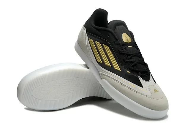 Adidas Black Gold Low-Top Indoor Soccer Shoes 4