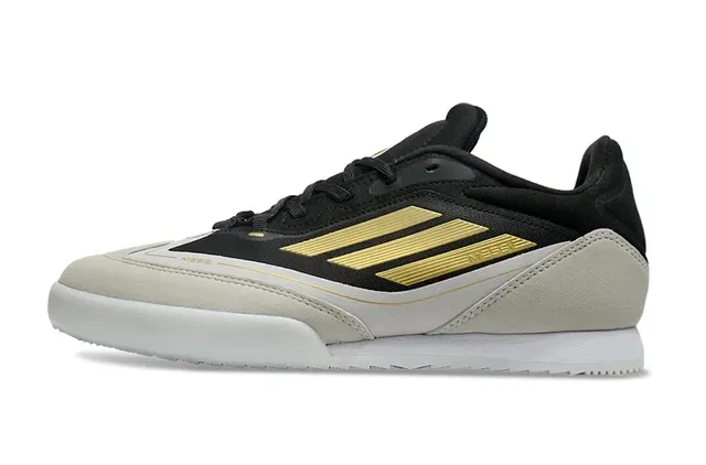 Adidas Black Gold Low-Top Indoor Soccer Shoes 7